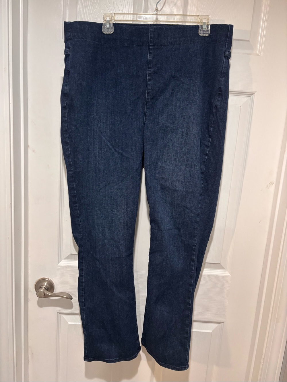 NYDJ Dark Wash Flat Front Pull On Stretch Jeans